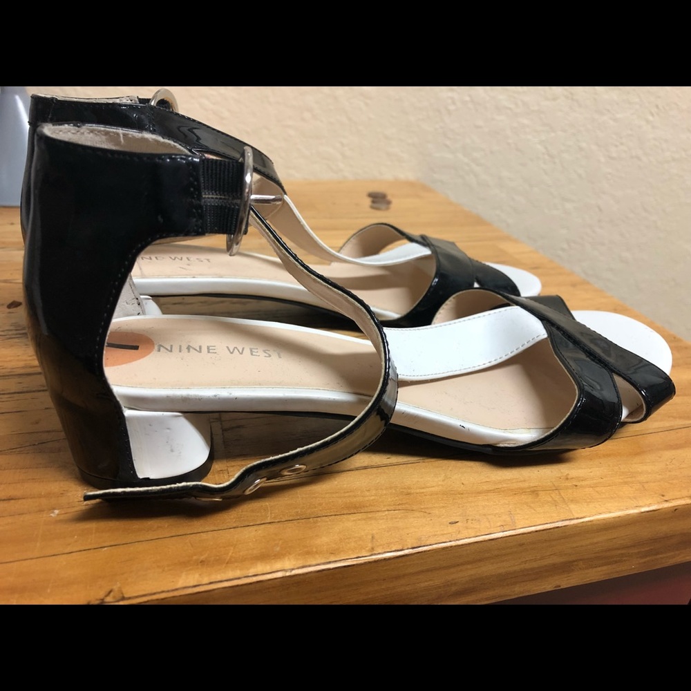 Black and white shoes